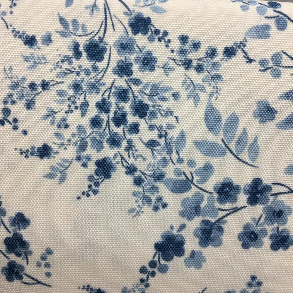 Badgley Mischka Blue Floral Tablecloth 60x102 Indoor Outdoor Country Chic Modern